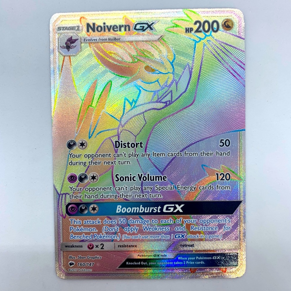 Pokemon Burning Shadows Noivern GX Hyper Rare Holo - Picture 1 of 2